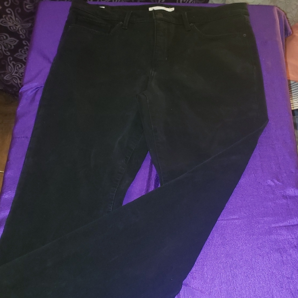 Black Denim Pants Levis Shaping Straight Size 33